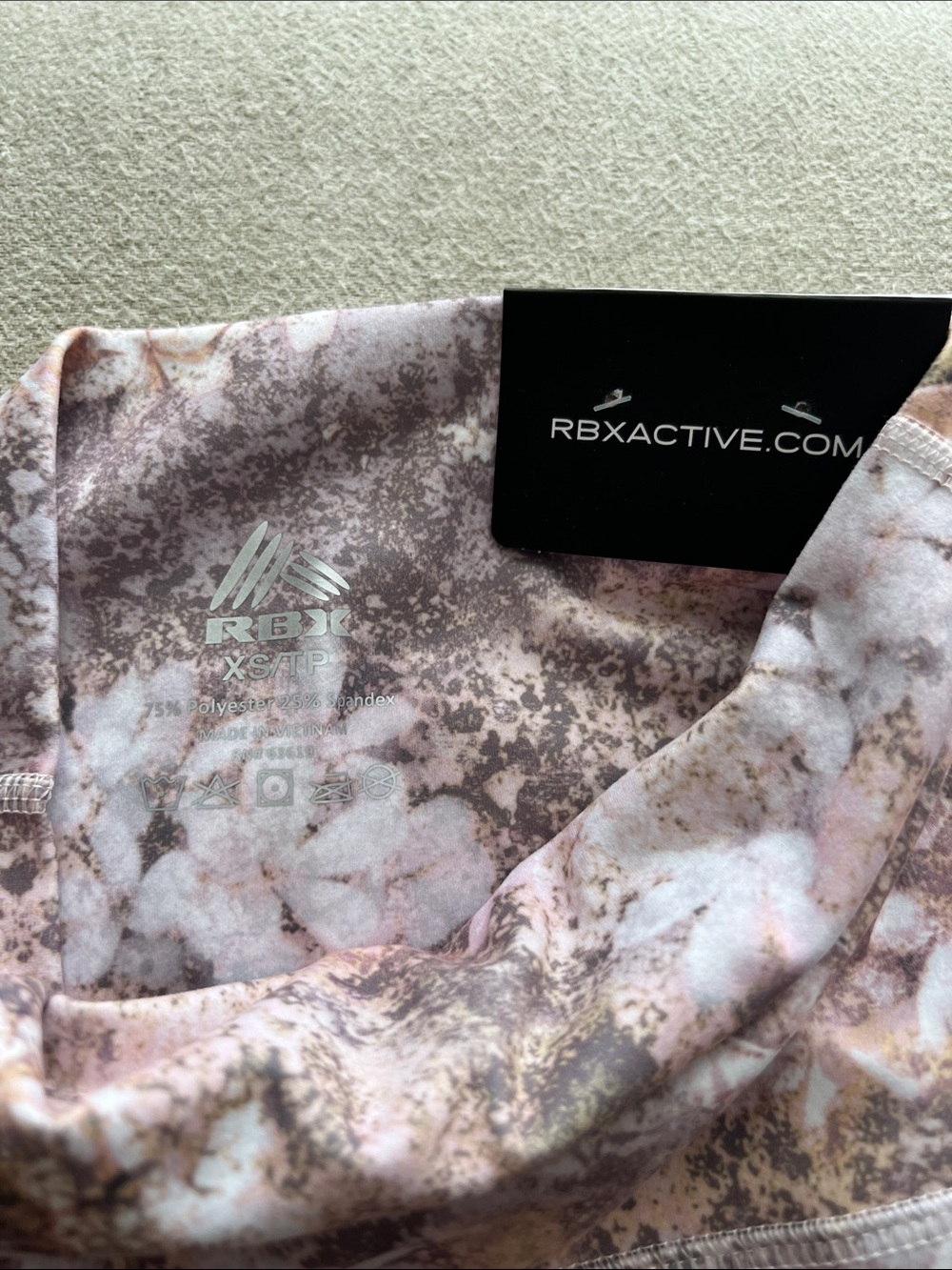 RBX Floral High-Waist Leggings in Pink and Brown - Picture 3 of 8